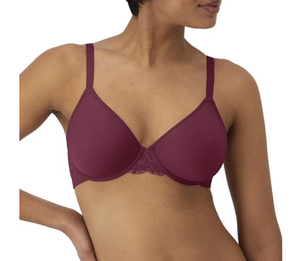Bali Women Breathe Lightweight T-Shirt Bra Deep Cerise Size 42C